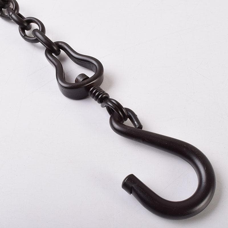 金工師　木村清五郎造　鉄製　さび色　板鎖　共箱　V　R9288