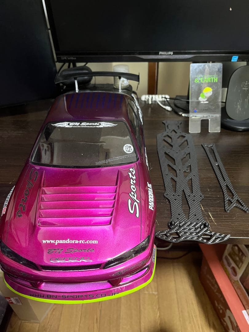 RD2.0カーボンメインシャーシ&アッパーデッキ　パンドラ BNスポーツS14