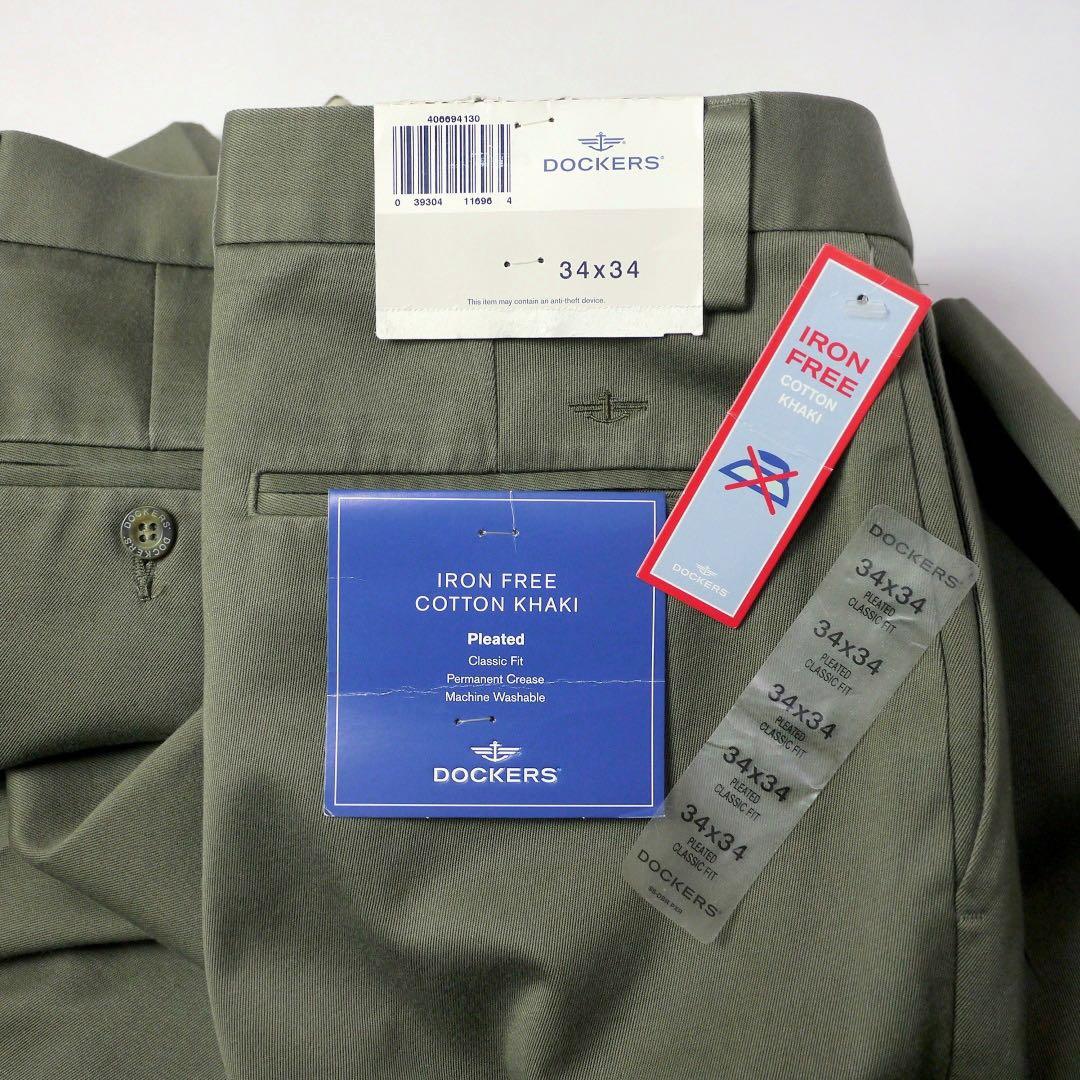 デッド00sビンテージ リーバイス ドッカーズ ツータック チノパンW34パンツ