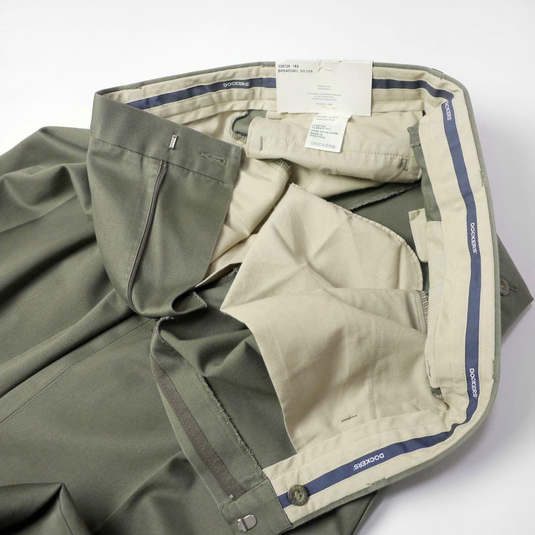 デッド00sビンテージ リーバイス ドッカーズ ツータック チノパンW34パンツ