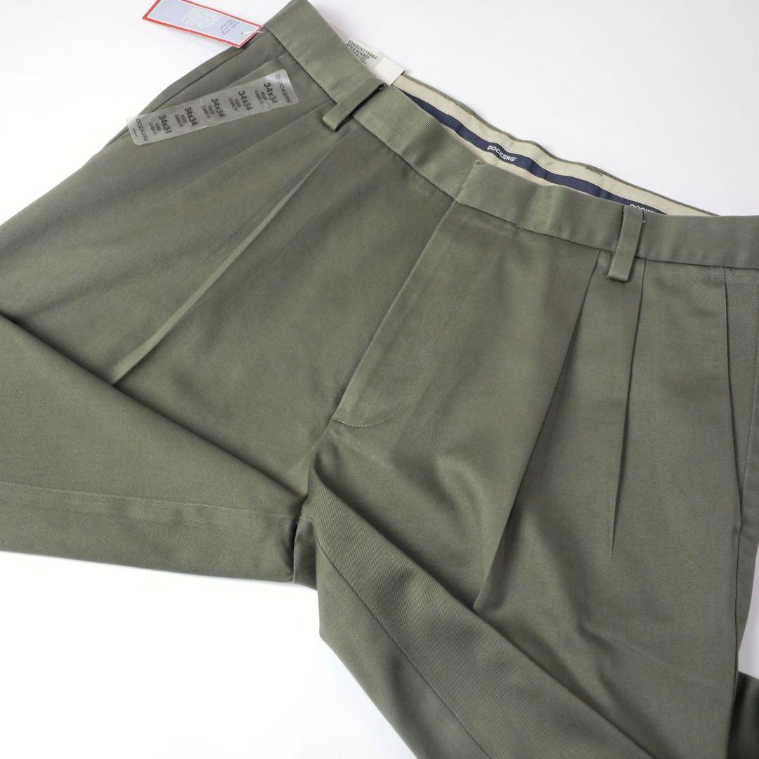 デッド00sビンテージ リーバイス ドッカーズ ツータック チノパンW34パンツ