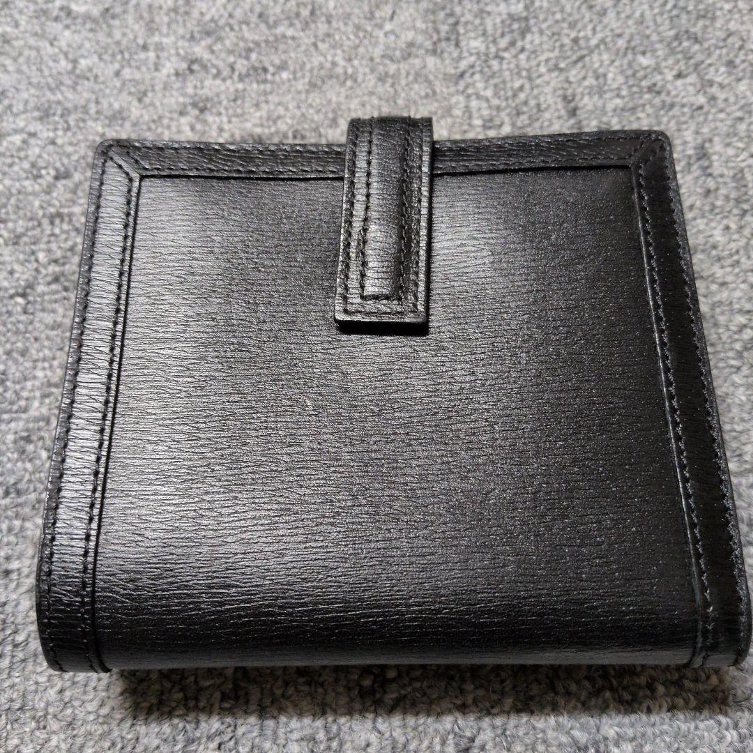 未使用　GUCCI ブラック レザー 二つ折り財布