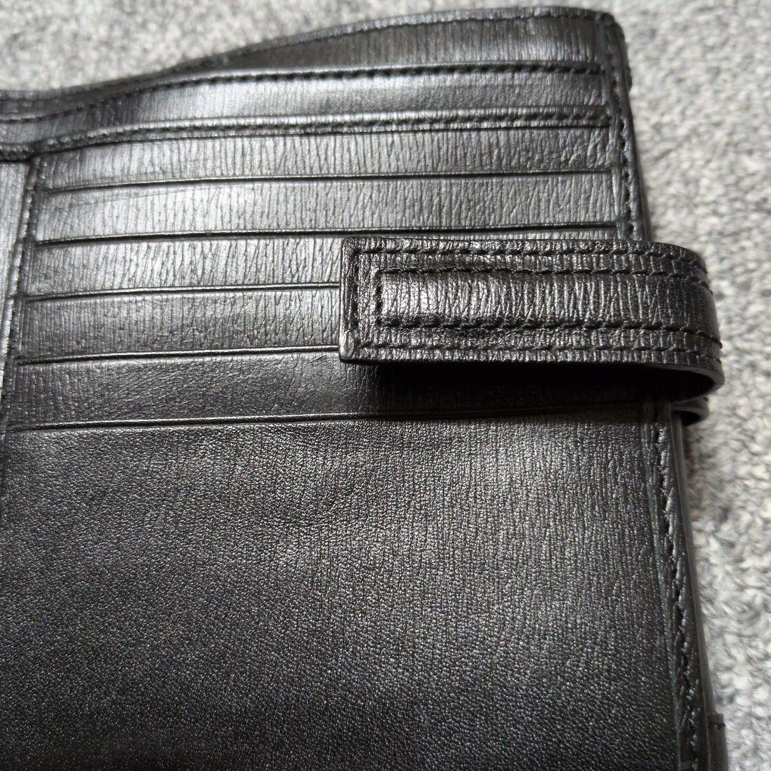 未使用　GUCCI ブラック レザー 二つ折り財布