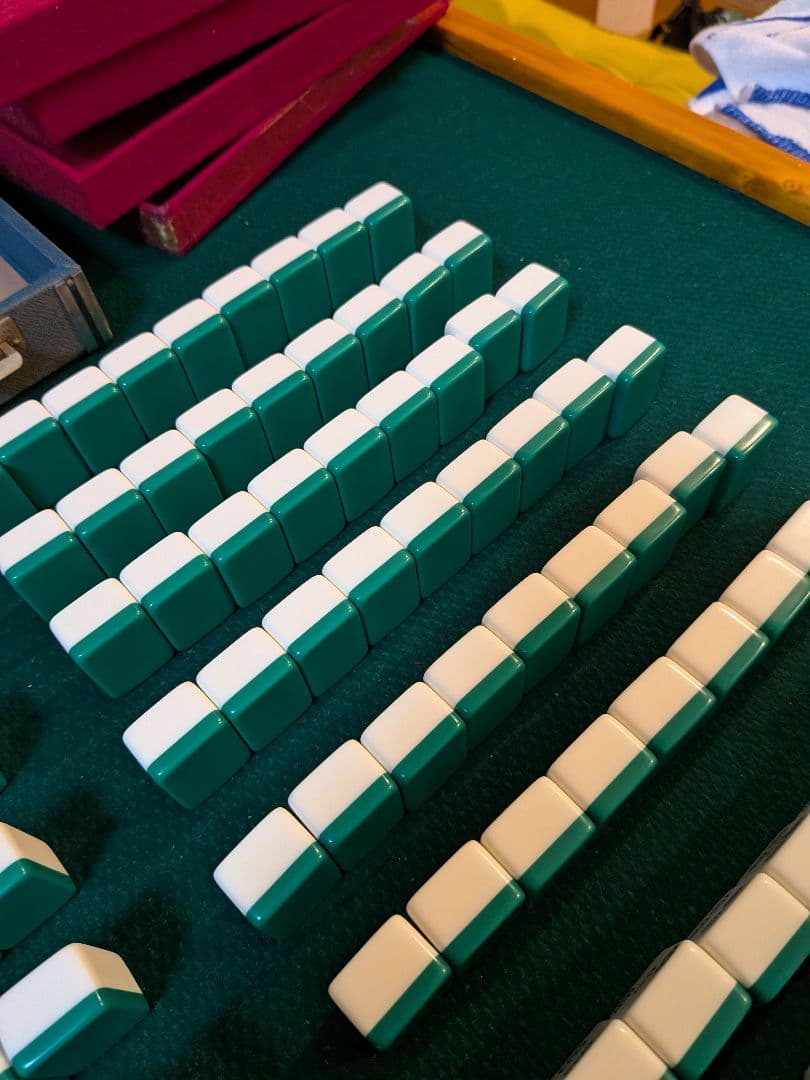 三栄製　関東書体 背緑　ジャンボ牌　下駄牌　レア