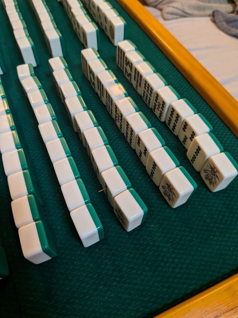 三栄製　関東書体 背緑　ジャンボ牌　下駄牌　レア