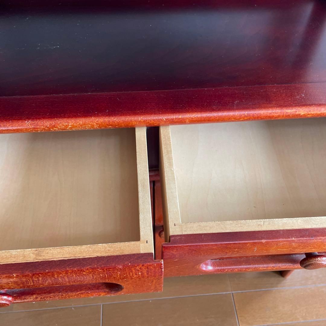 超お得 カリモク昭和レトロ 木製コンソールテーブル コールキャビネット古家具1点