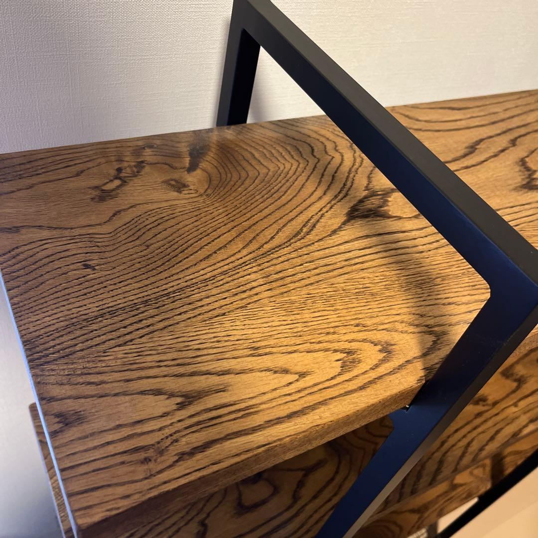 【定価75%割引】無垢材オーク✗アイアンシェルフ BRIGEWORKS