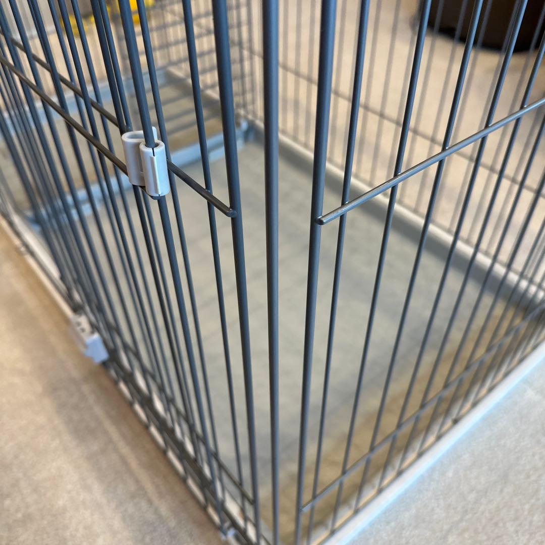 犬用ホワイトケージ 124cm x 62.5cm x 70cm 屋根面付き