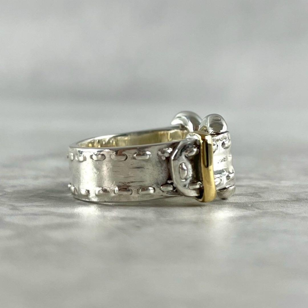 ■新品磨き済み■エルメス ベルトリング コンビ YG K18 SV #50