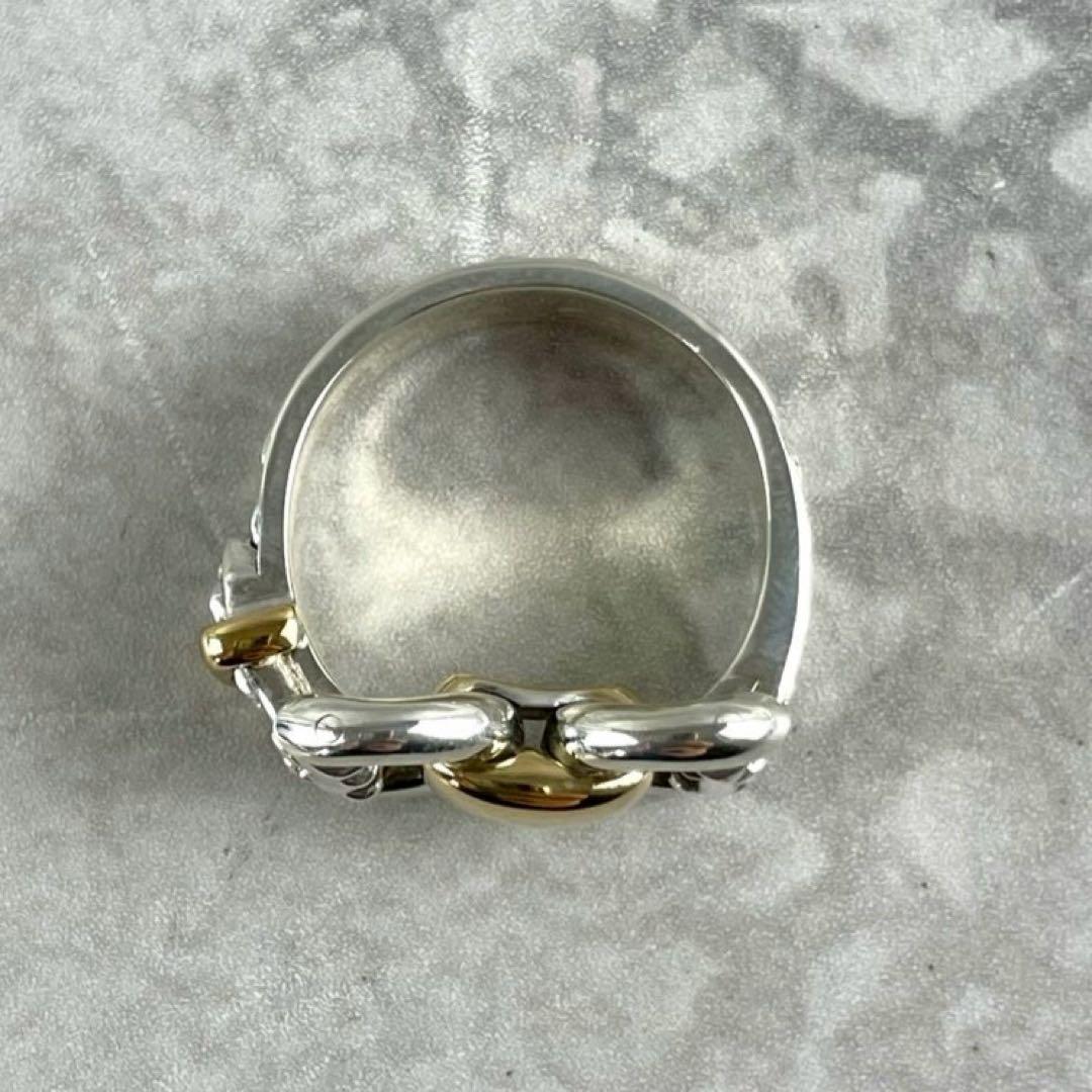 ■新品磨き済み■エルメス ベルトリング コンビ YG K18 SV #50