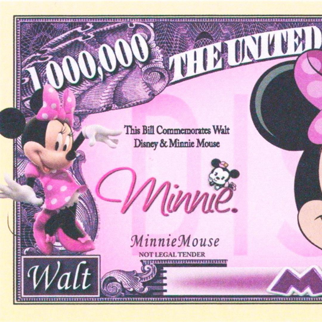 【ディズニー】ミニーマウス　ノベルティ　ドル紙幣