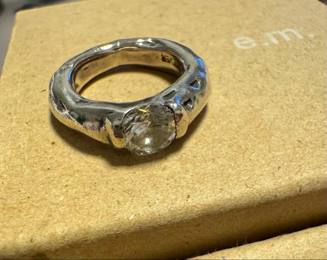 【匿名配送】イーエム★ジルコニア★シルバー★ピンキーリング★１号★e.m.