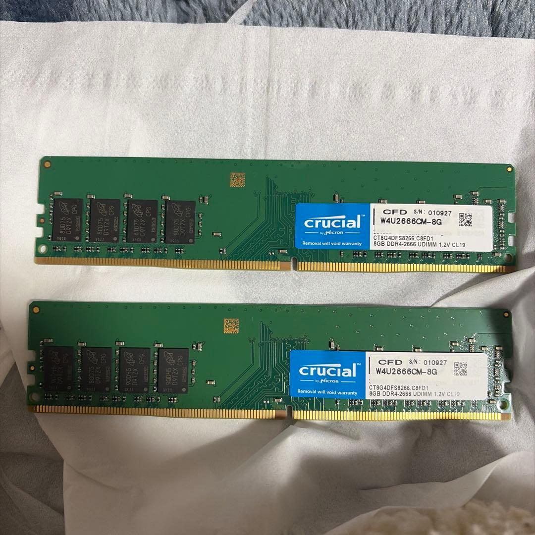 Crucial DDR4-2666 メモリー 8GB×2