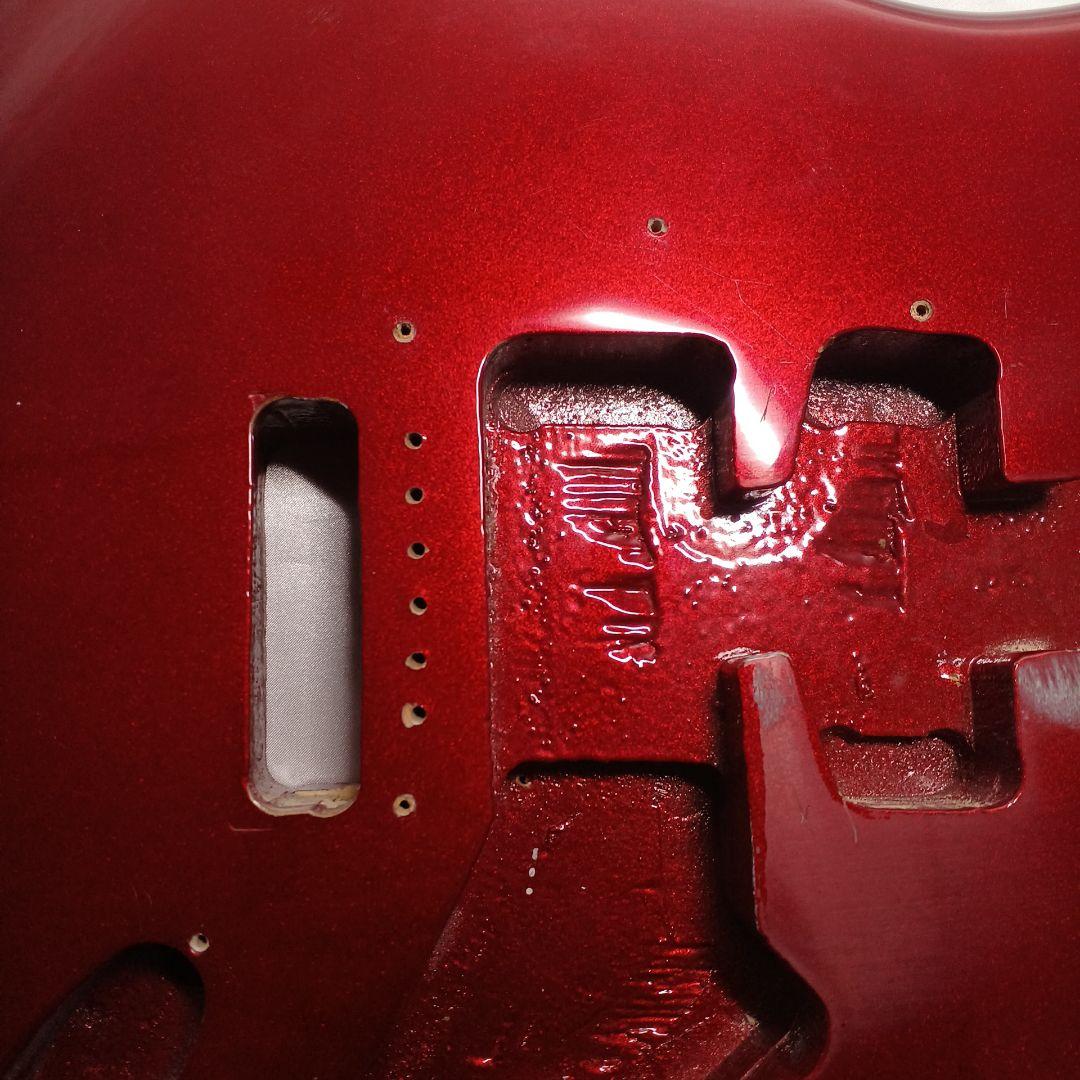 エレキギターボディ メタリックレッド