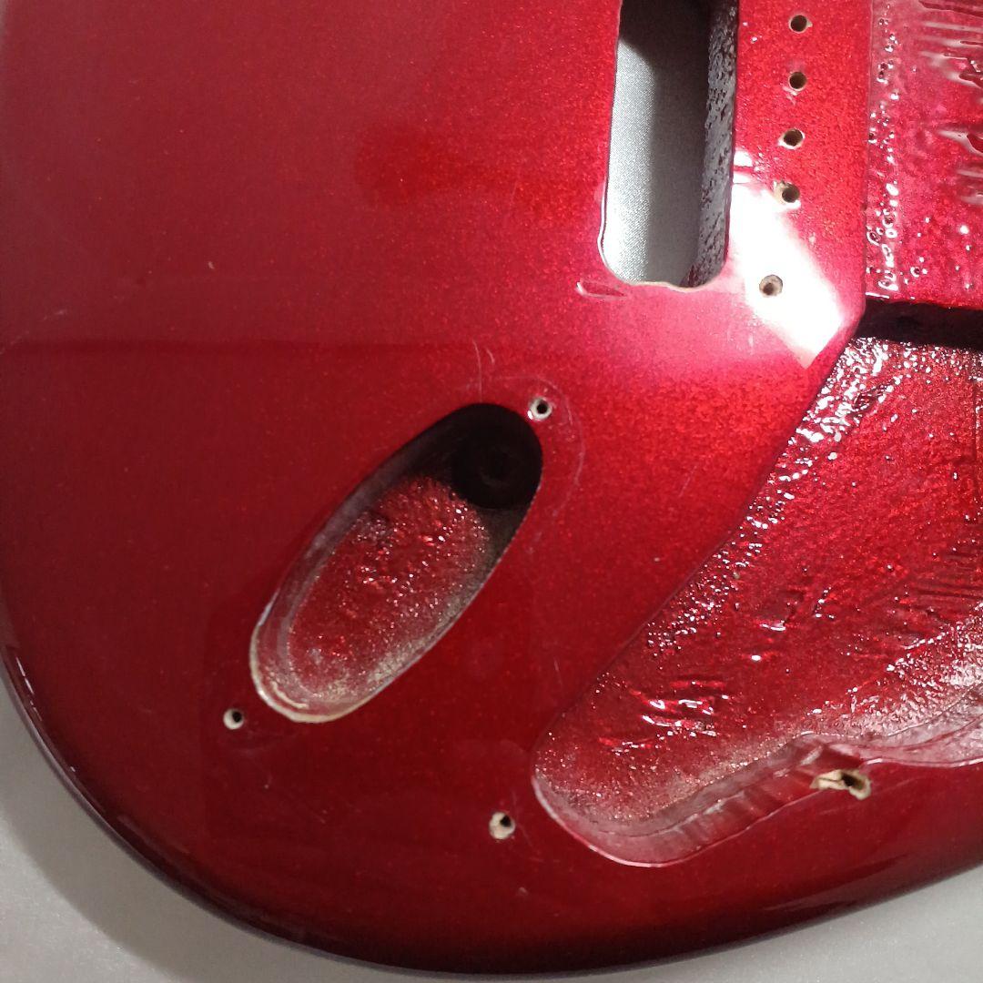 エレキギターボディ メタリックレッド