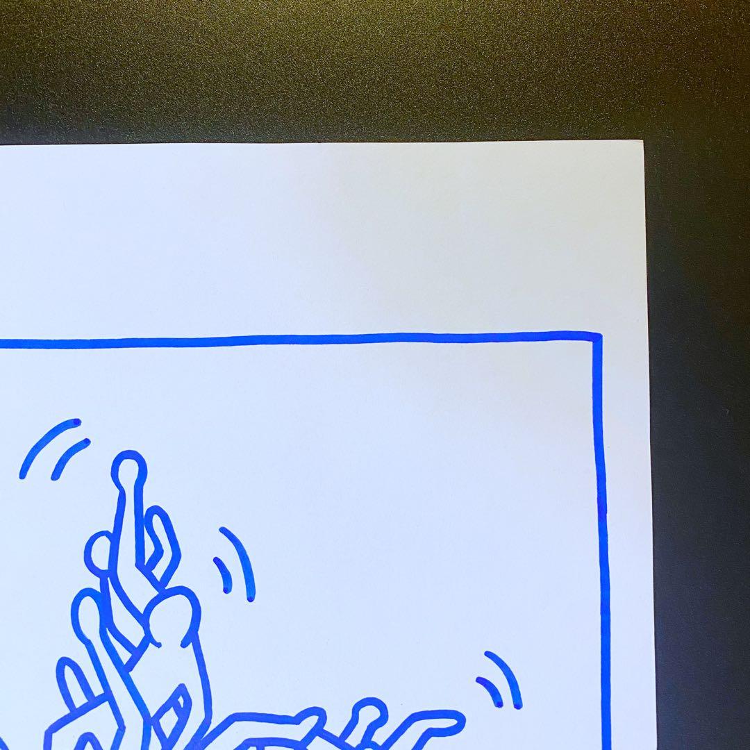 希少! 模写 キース・ヘリング ミクストメディア 原画 証明書 額装済 サイン入