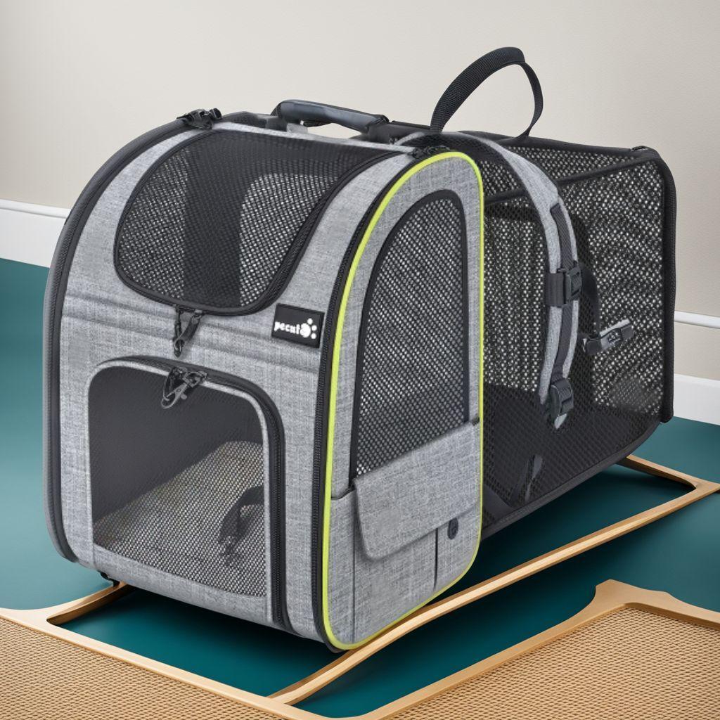 ☆ ペット キャリーバッグ 拡張可能 2WAY バッグ