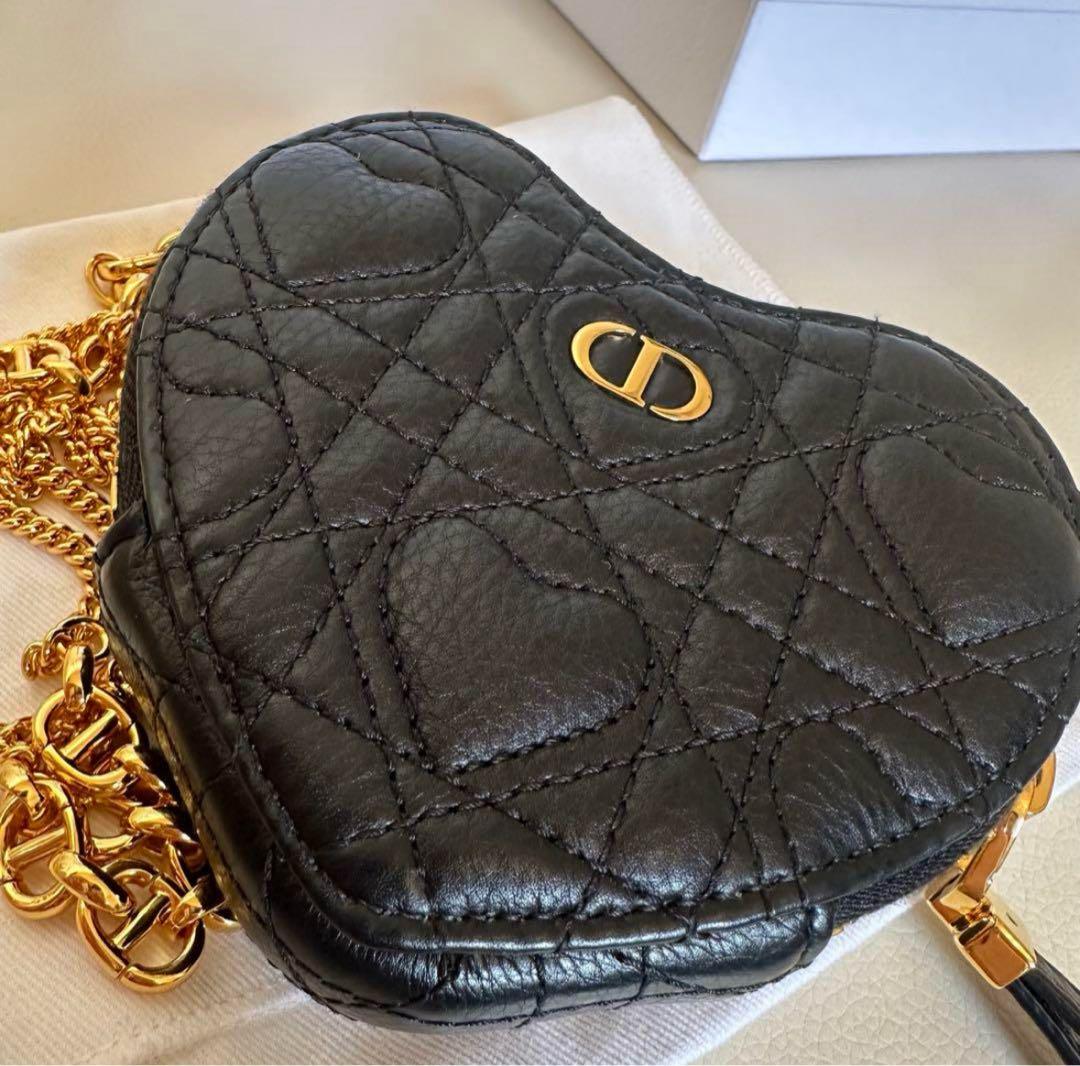Christian Dior caro ハートチェーン ポーチ