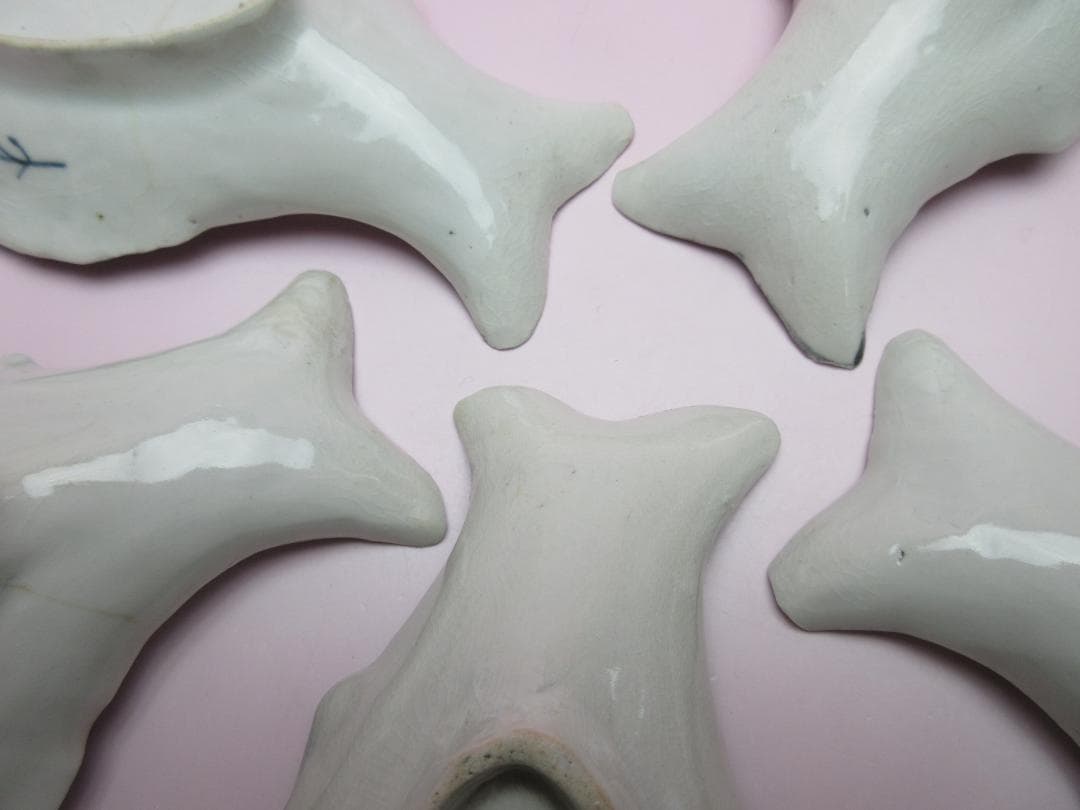 江戸中期頃 古伊万里 魚形 向付 5客 TN79 70724