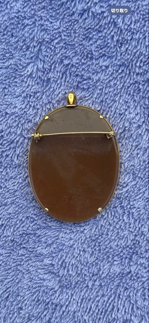 K18 カメオ ブローチ ペンダントトップ女性の横顔