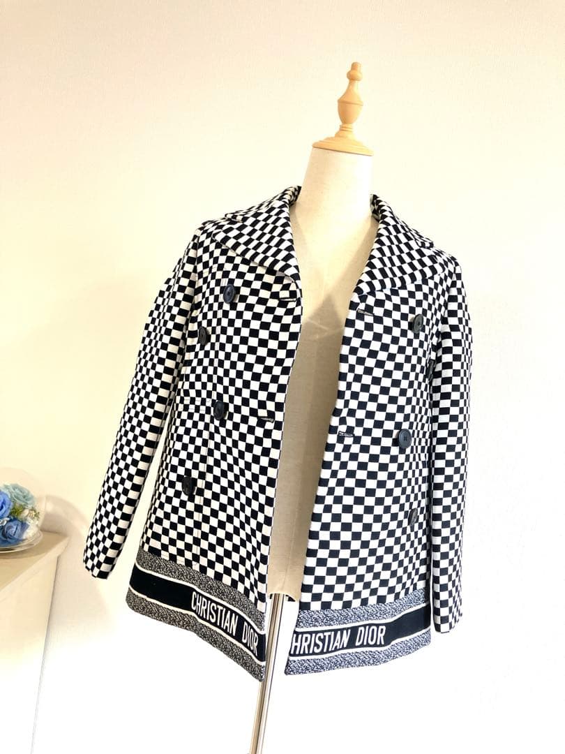 Christian Dior チェック柄ジャケット　ショートコート　runway