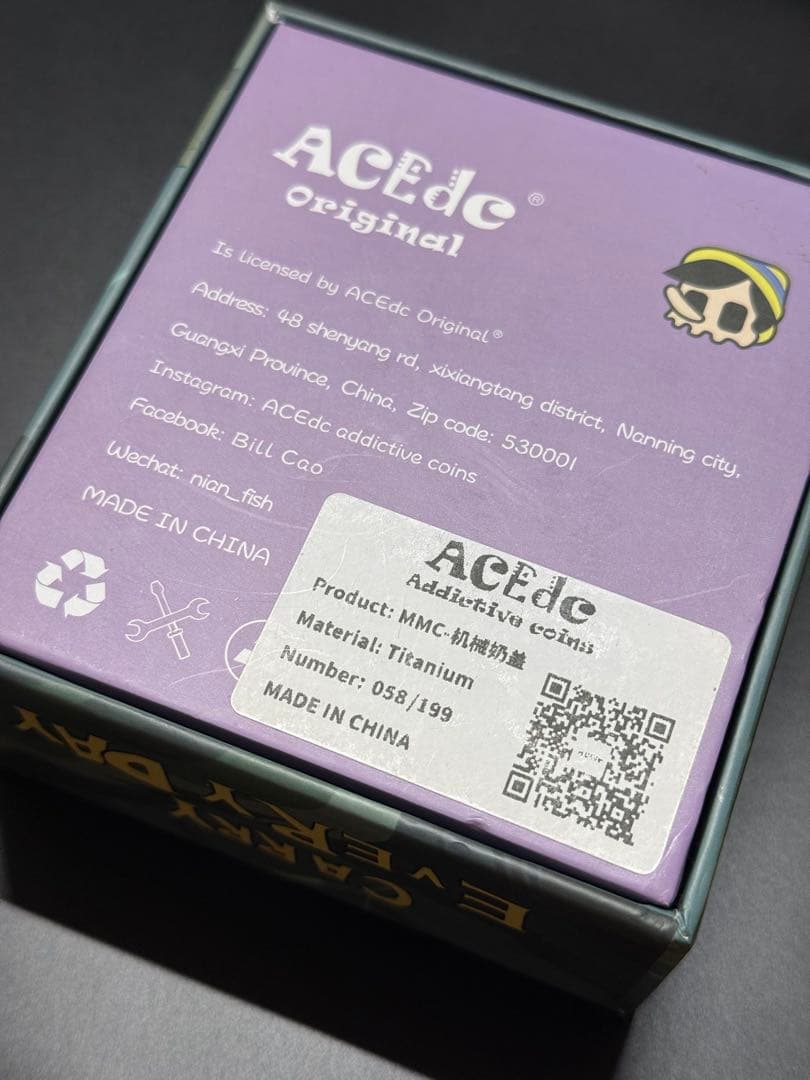 「正規品」ACEdc MILK CAP フィジェットトイ　Ti製　絶版　EDC