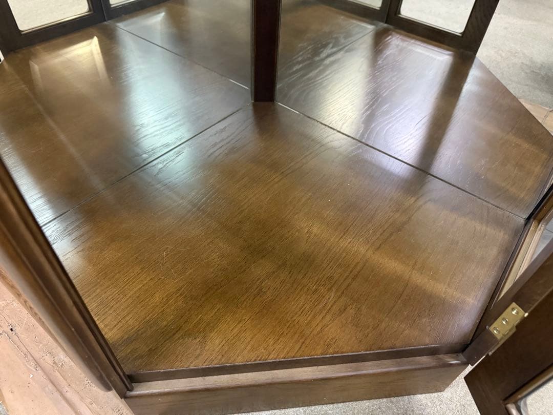 カリモク　飾り棚　ショーケース　アンティーク