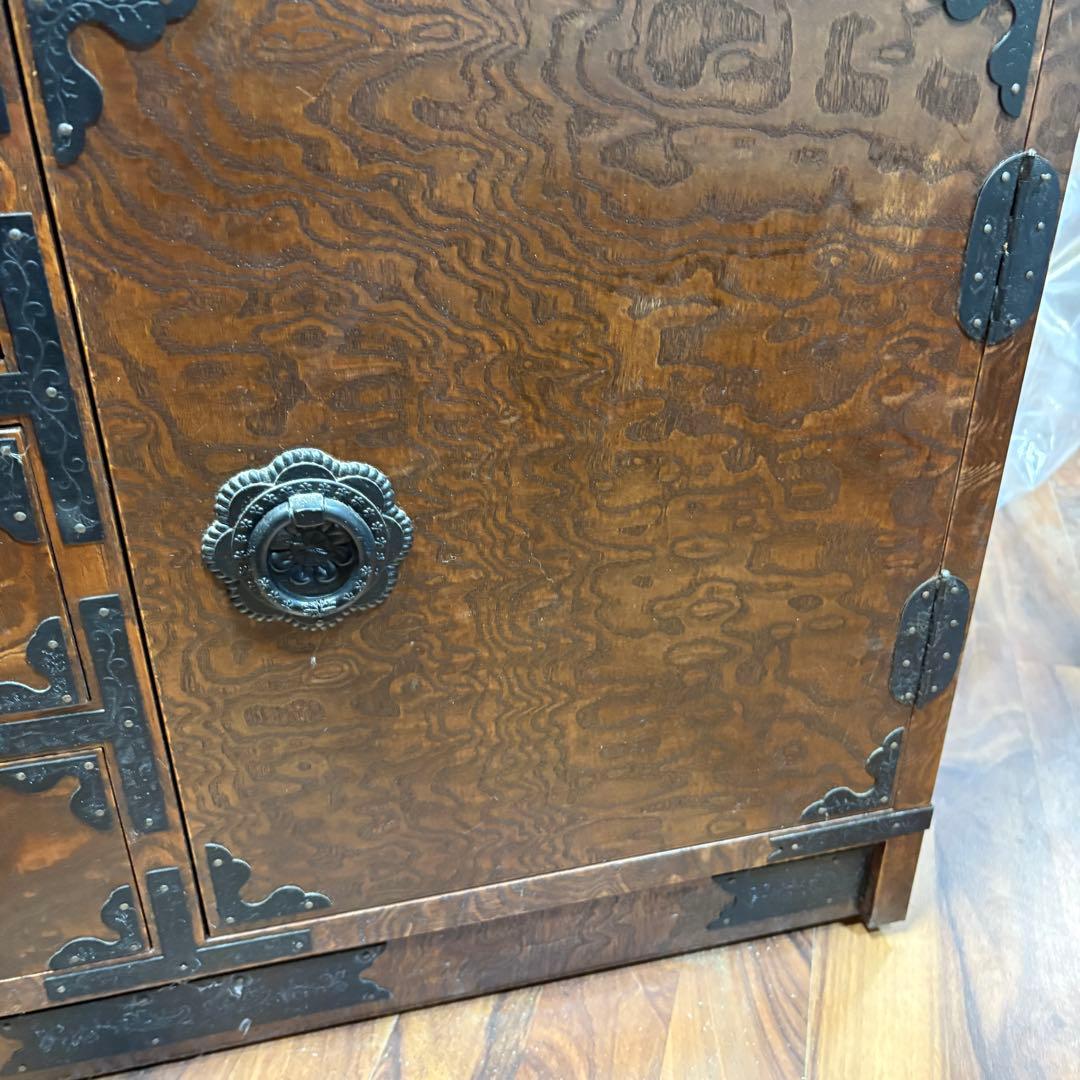 H92cm×W84cm◆組子細工　飾り棚　◆収納棚 茶箪笥 和箪笥　欅