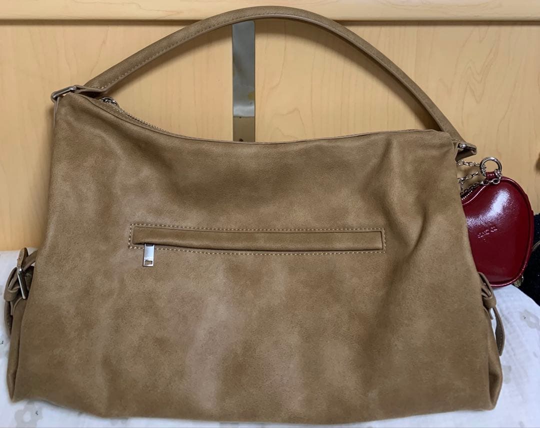 STAND OILベージュ スエード ショルダーバッグ