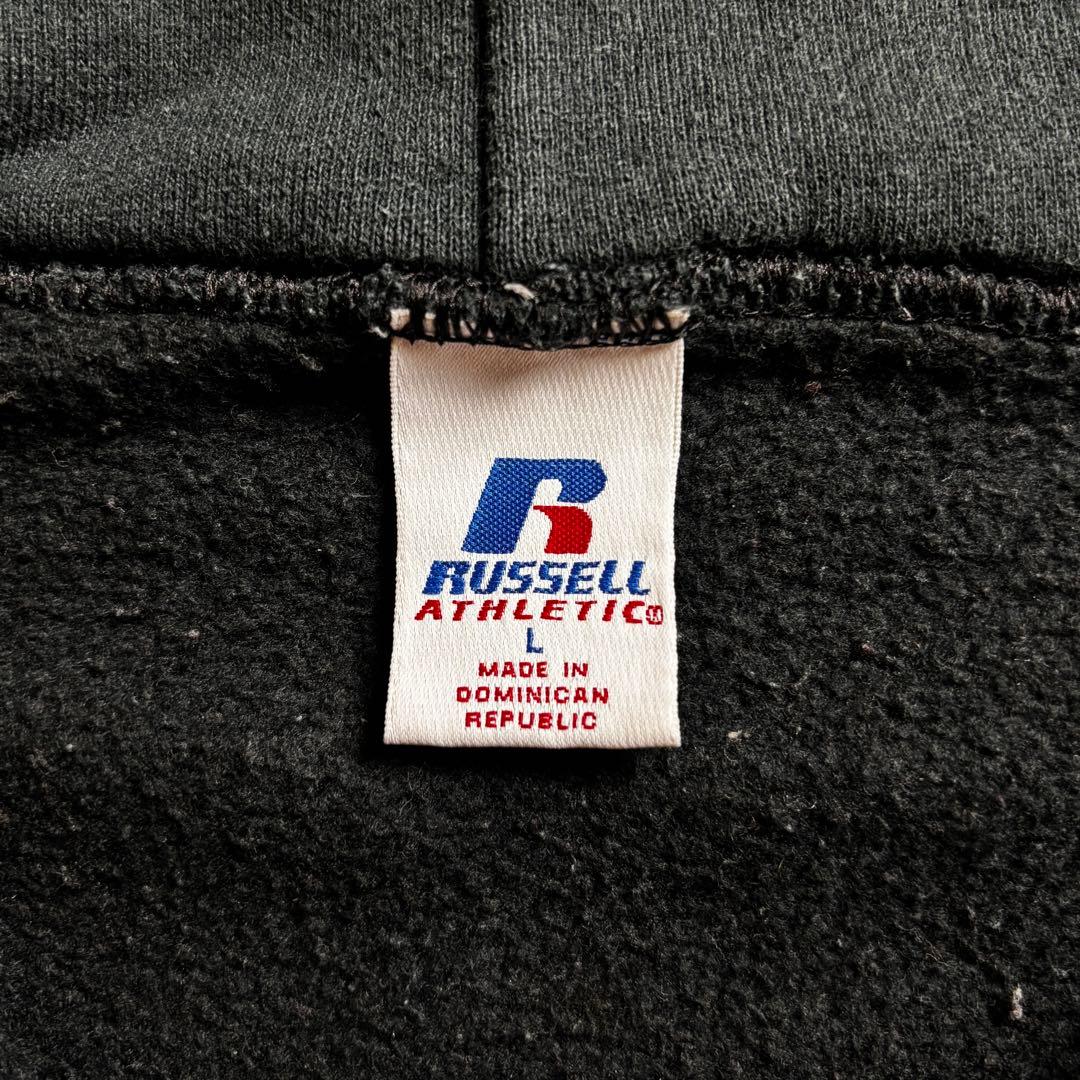 00s~ RUSSELL ATHLETIC ブラック スウェット ジップパーカー