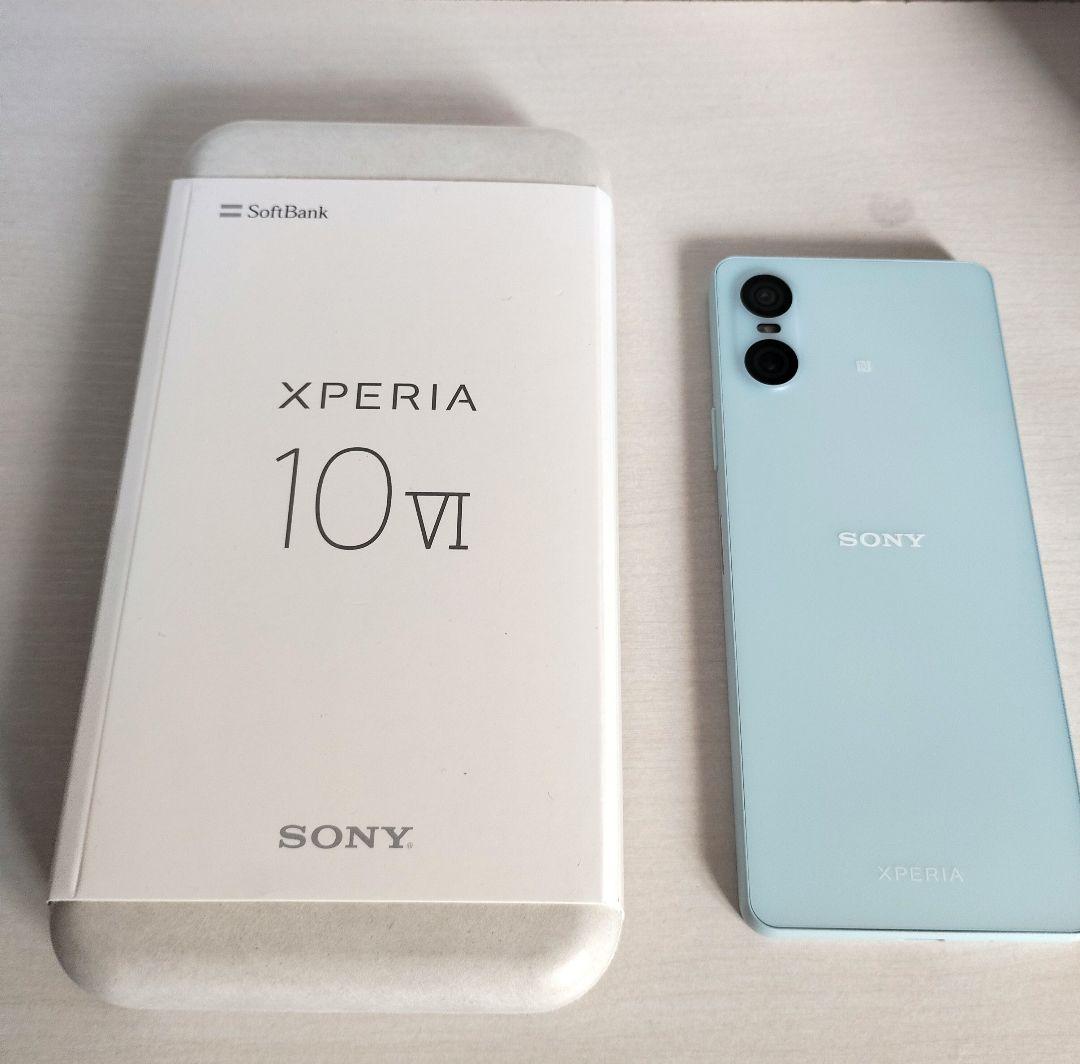 箱有.Sony Xperia 10 VI 人気ブルー SoftBank