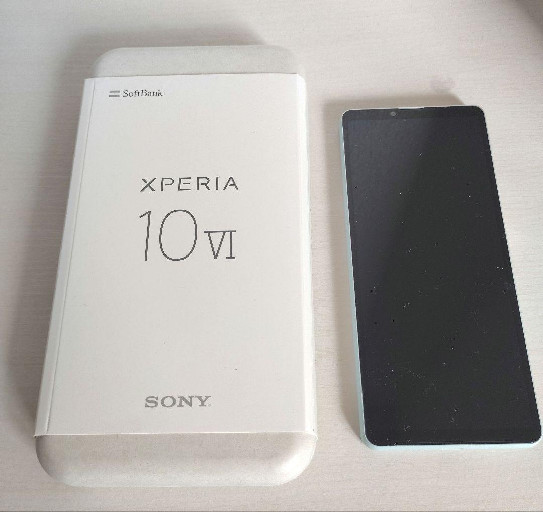 箱有.Sony Xperia 10 VI 人気ブルー SoftBank