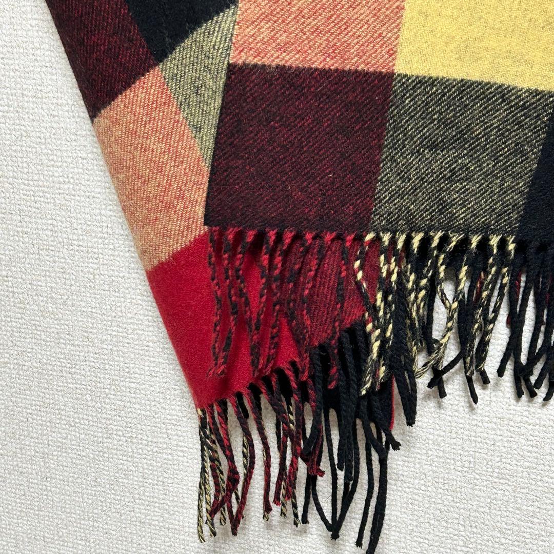 美品 ヴィヴィアンウエストウッド チェック ウール ストール マフラー ショール