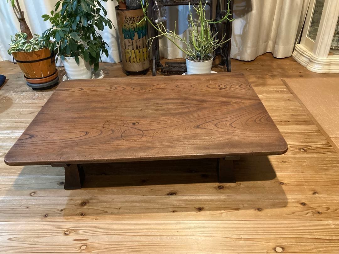 昭和レトロ　木製 文机 古道具 ローテーブル　ガーデニング　花台　置台⑦
