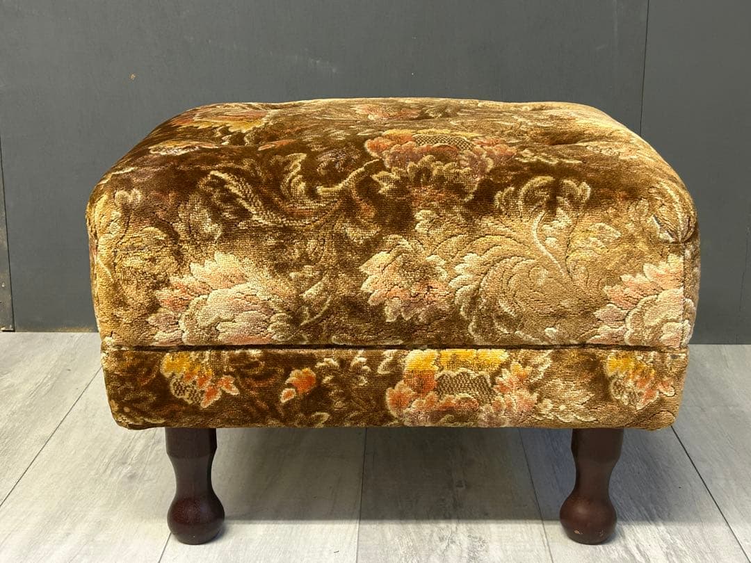 アンティーク　ヴィンテージ　オットマン　スツール　洋風　ヨーロピアン　IR