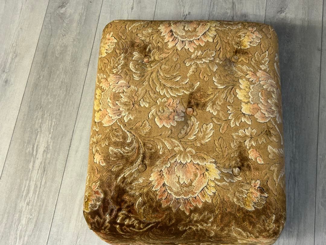 アンティーク　ヴィンテージ　オットマン　スツール　洋風　ヨーロピアン　IR