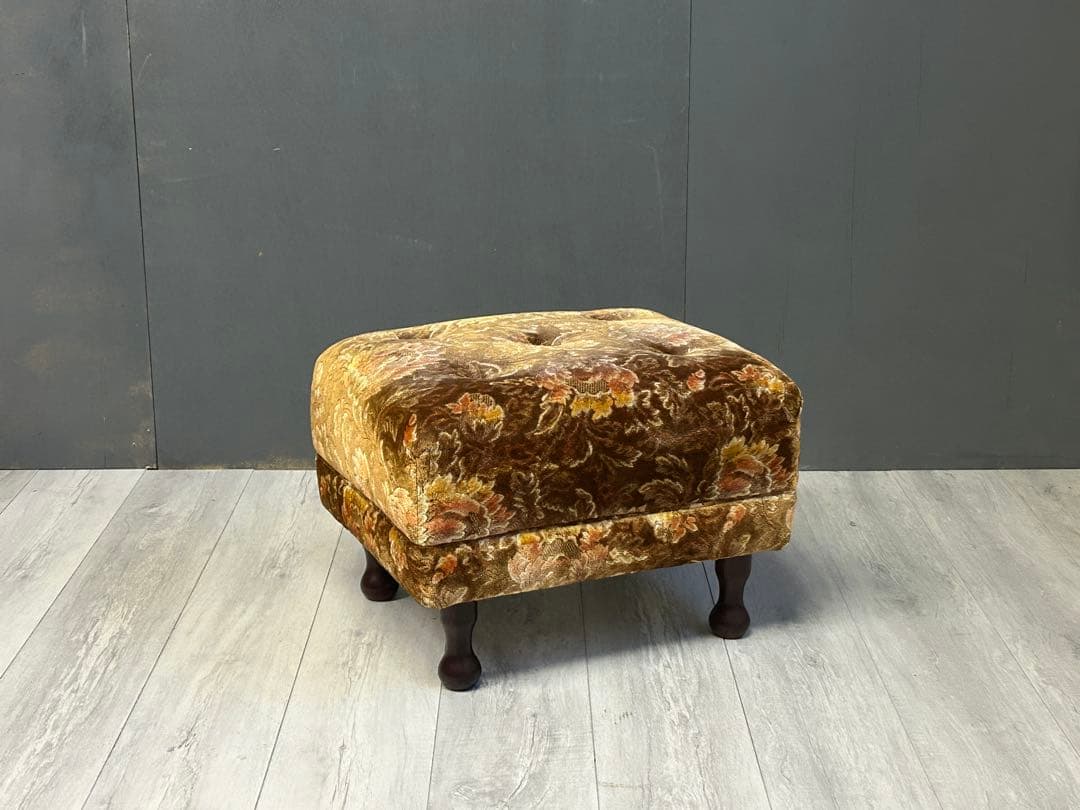 アンティーク　ヴィンテージ　オットマン　スツール　洋風　ヨーロピアン　IR