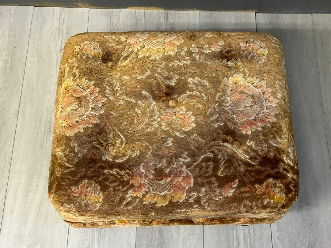 アンティーク　ヴィンテージ　オットマン　スツール　洋風　ヨーロピアン　IR