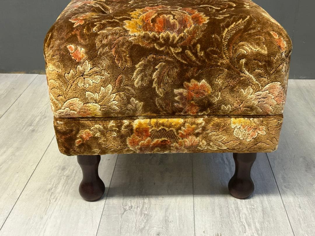 アンティーク　ヴィンテージ　オットマン　スツール　洋風　ヨーロピアン　IR