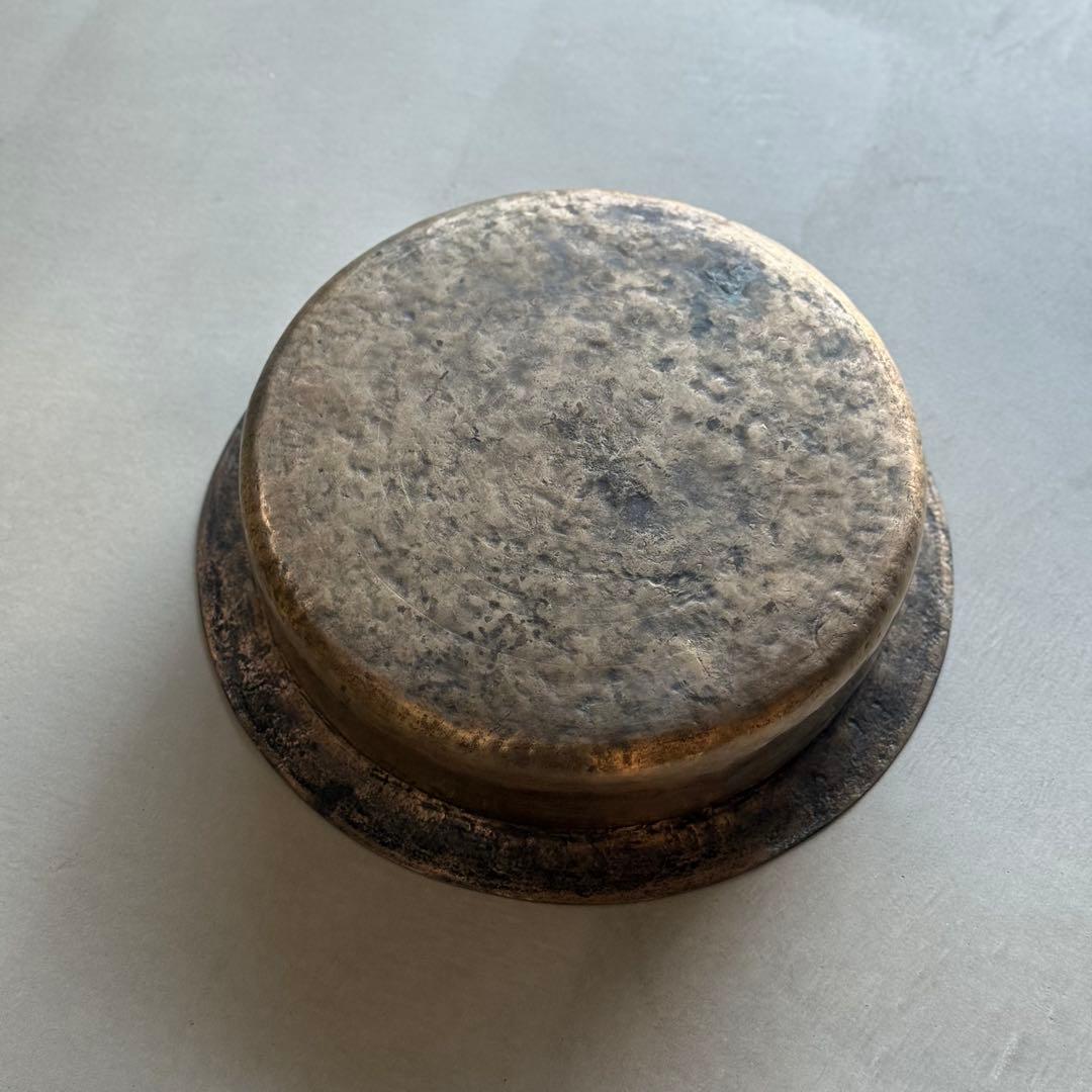 李朝 朝鮮 真鍮 たらい 槌打ち 民藝 アンティーク