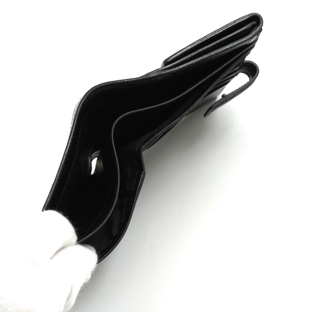 ✨未使用展示品✨　GUCCI ミニ財布　エンボスロゴ　Gロゴ 二つ折り　ブラック