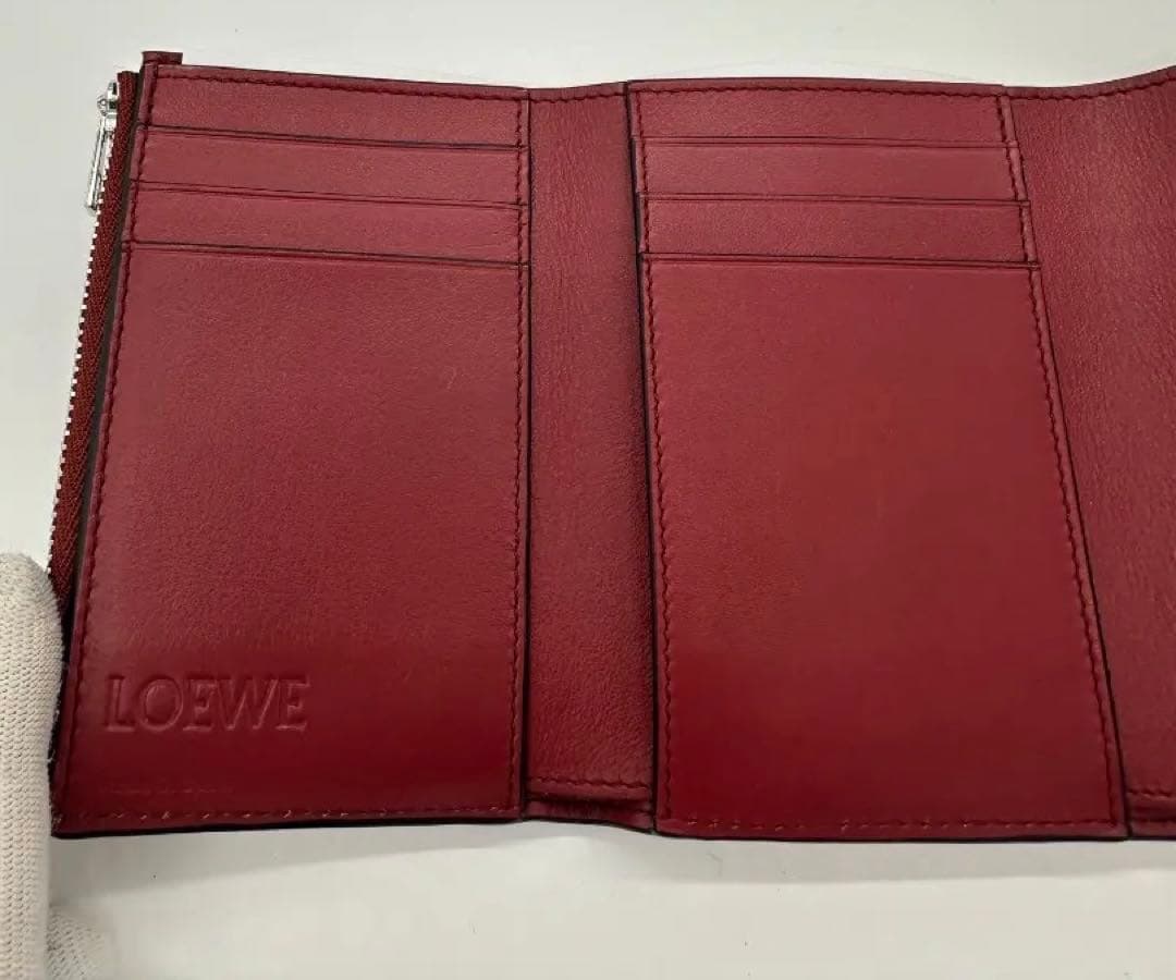 新品未使用 LOEWE グレイン カーフレザー バーティカル ウォレット