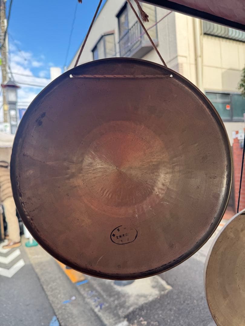 アンティーク銅鑼 打ち出しハンドメイド