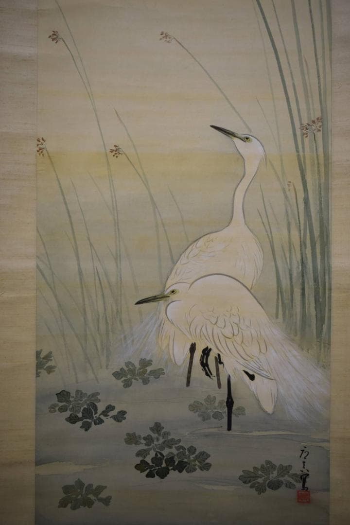 真作/高橋応真/柴田是真十哲/四天王/鷲図/布袋屋掛軸HF-691