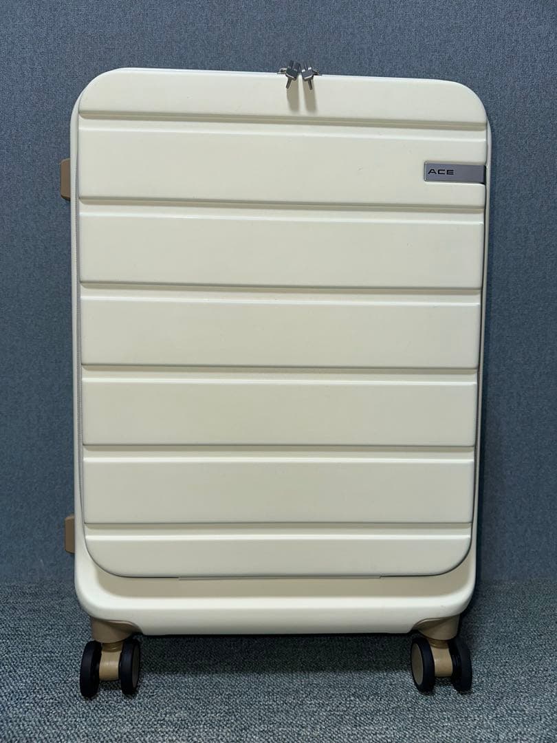 ACE フレットボード 50L スーツケース　アイボリー　ホワイト