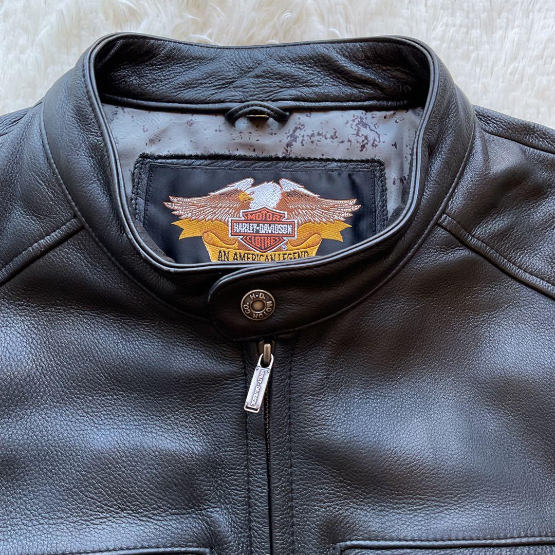 大きいサイズ✨ハーレーダビッドソン　レザージャケット　シングルライダース　XL
