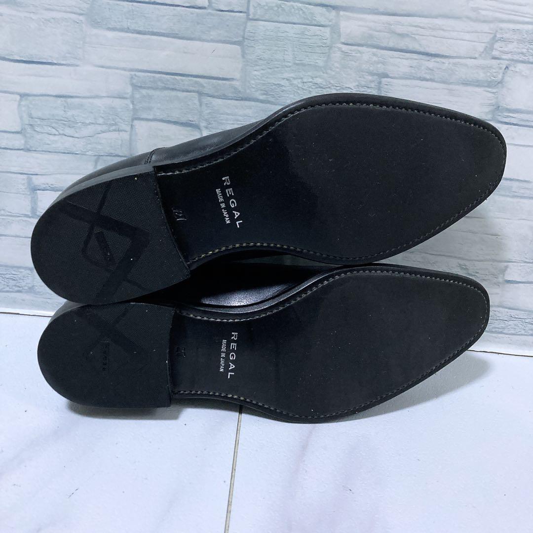 美品 REGAL ビジネスシューズ 607R ストレートチップ 本革 黒 27