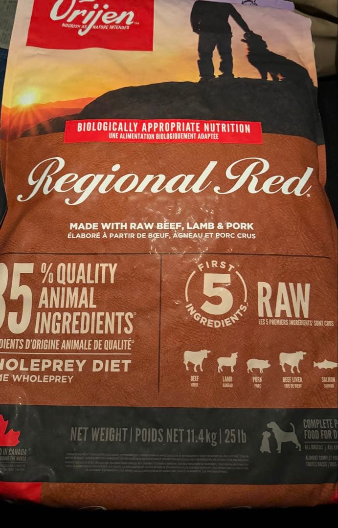 カナダ産 オリジン レジオナルレッドドッグ 11.4kg