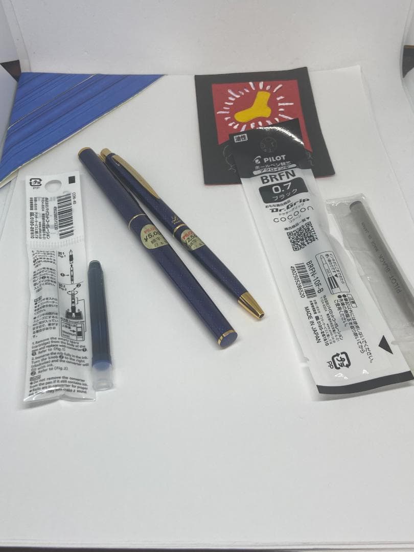 【金ペン・廃番・昭和レトロ・おまけ付き】パイロット/“L”/FP+BP/青系軸