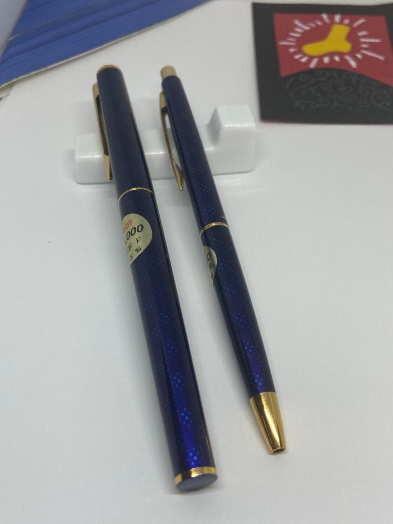 【金ペン・廃番・昭和レトロ・おまけ付き】パイロット/“L”/FP+BP/青系軸